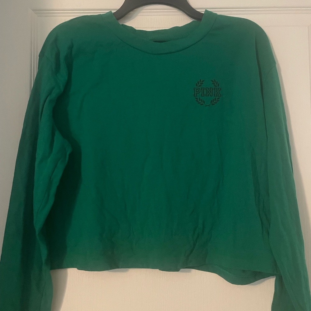 Pink brand green varsity top
